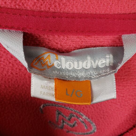 Cloudveil Softshell Jacket Womens L Red Hooded Outdoorcore Functional Athletic - Picture 6 of 13
